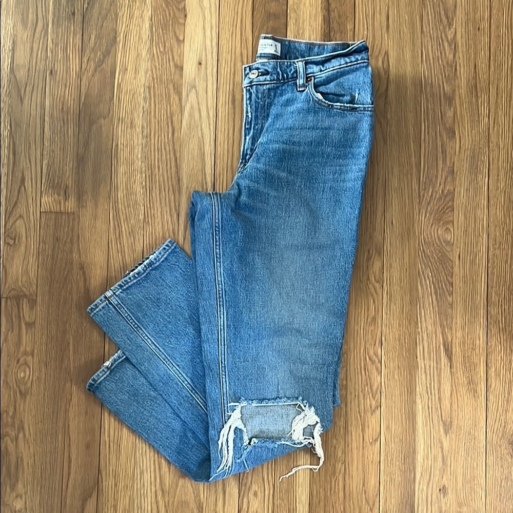 Abercrombie & Fitch Curve Love 90’s straight low rise jeans